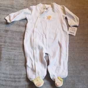 Little Wonders, 6-9 months,  white, duck onesie